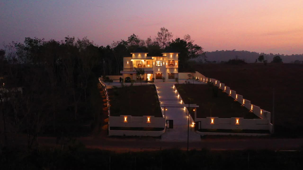 Residential Project Drone Night View